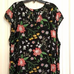 Floral tie up blouse